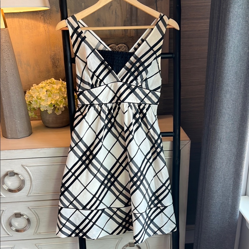 Burberry Black and ivory Plaid Dress
